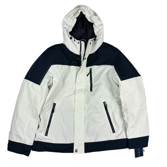 Club Room Other - Club Room Mens 3-In-1 Hooded Colorblock Jacket White Navy XL
